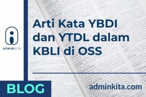arti kata ybdi dan ytdl dalam kbli