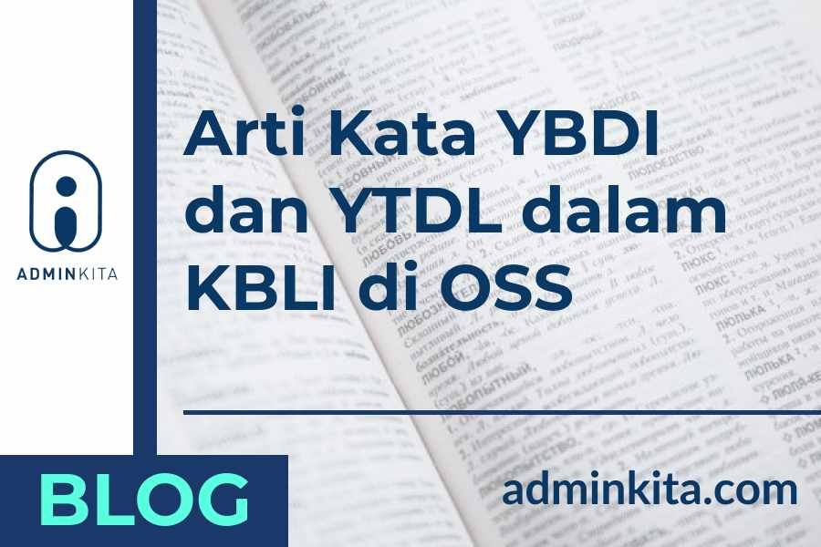 arti kata ybdi dan ytdl dalam kbli