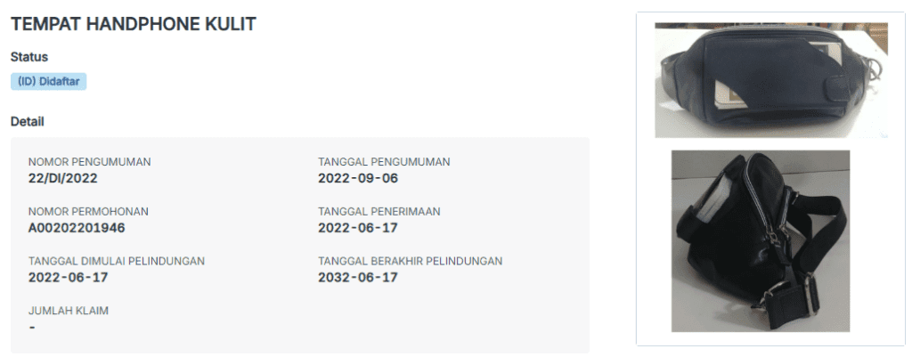 Tempat handphone kulit